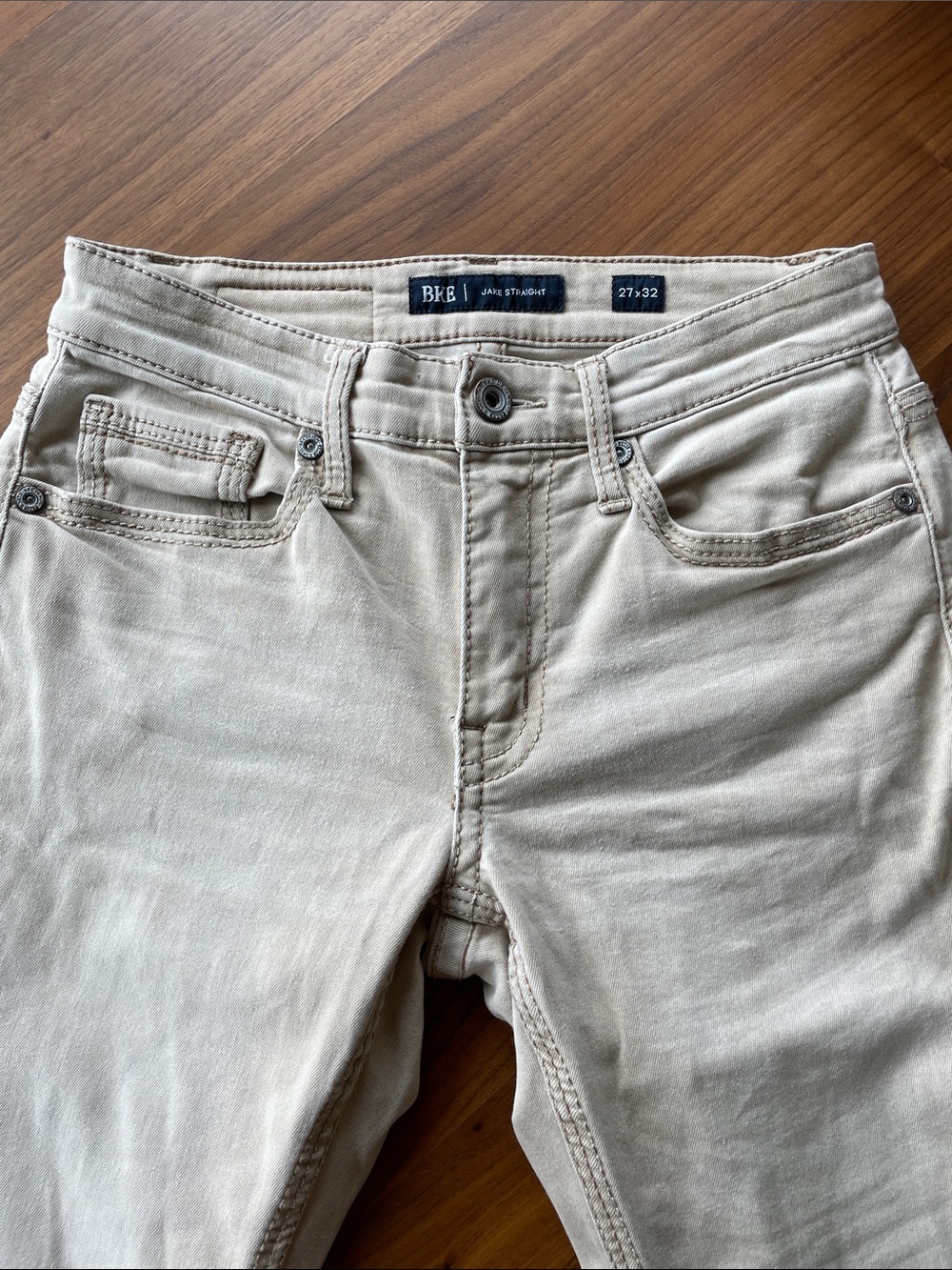 BKE Jake’s Men's Straight Jeans in Light Beige